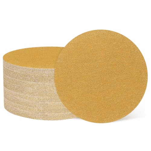HARFINGTON 100 Pcs 1 Inch Sanding Discs 400 Grit Yellow Aluminum Oxide - size: 1 Inch(400 Grit)