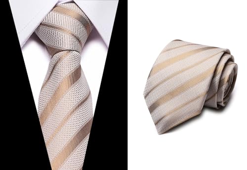 joy alice Tie For Men 6 PCS Necktie Woven Jacquard Neck Ties Set Neck Ties - color: Blackyellow Black Blackyellow