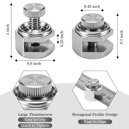 4 Pack Stair Gauge Set, Layout Tool for Framing Square, Silver - color: Silver