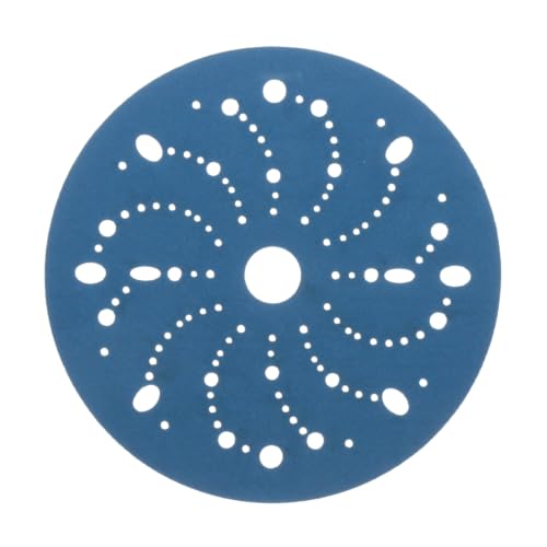 3M Hookit Blue Abrasive Disc, 321U, 36178, 6 in, 240+ Grade, Multi-Hole