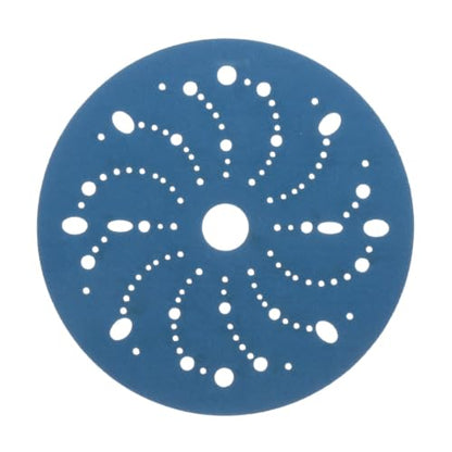 3M Hookit Blue Abrasive Disc, 321U, 36178, 6 in, 240+ Grade, Multi-Hole