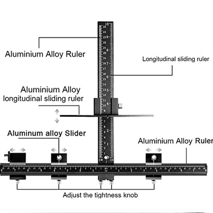 King&Charles Aluminum Cabinet Hardware Jig&3pcs Point Drill Bit - style: MAX-Aluminum