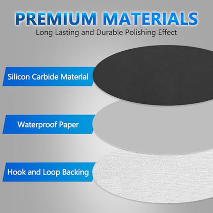 VIBRATITE 400 Grit 5 Inch Hook & Loop Sanding Discs, 70PCS - size: 5 Inch (400 Grit)
