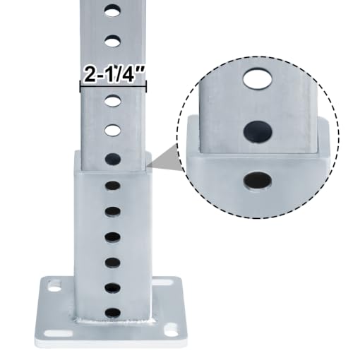 2 Pack 2-1/4" x 2-1/4" Square Sign Post Anchor Base,Surface Mount - size: for 2-1/4" Post