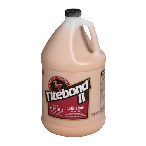 Titebond II Dark Wood Glue 16 Oz. – Water-Resistant Brown Adhesive for Interior/Exterior Use, Strong Fast-Set Formula, Easy Water Cleanup – 3706