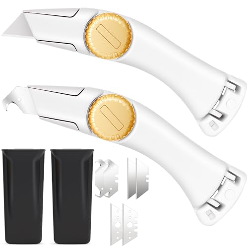 2-Pack White Fixed Blade Roofing Knife,Lizenoz Navajas para Roofing - color: White, size: 2-pack