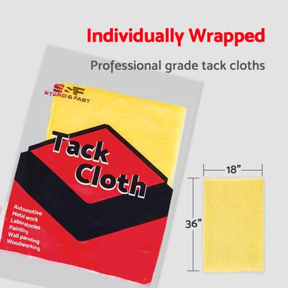 S&F STEAD & FAST Tack Cloths, 150 Pack Bulk Case, for Painting - style: 150pc