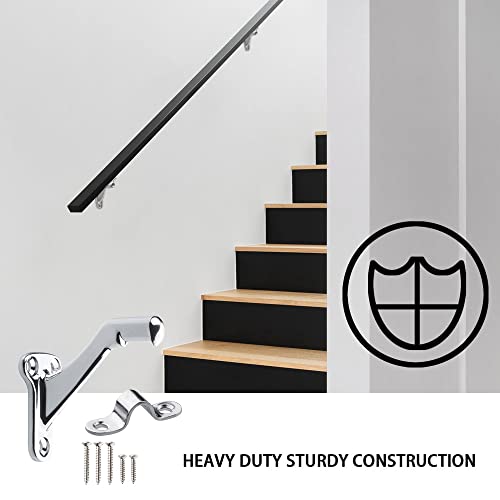 Triumph Hardware,3 Pack,3" Heavy Duty Handrail Bracket Polished Chrome,Stair Railing Bracket - color: Polished Chrome