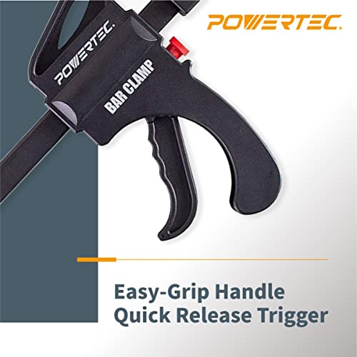 POWERTEC 36" Bar Clamps/Spreaders 12 Pack, Trigger & Ratchet Quick Grip Clamps for Woodworking, Gluing & DIY Projects - style: 36", 12PK