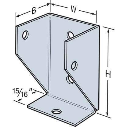 Simpson Strong-Tie FBR24Z FBR ZMAX Galvanized Fence Bracket for 2x4 (Pack of 100) - size: 100 Pack
