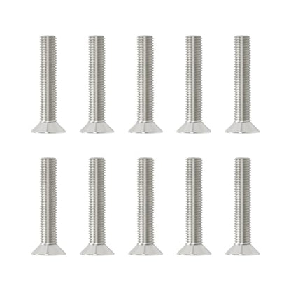 10 Pcs M5x30mm Flat Head Socket Cap Screws,Allen Hex Drive Type, 304 Stainless Steel countersunk Bolt, Full Threaded - size: M5x30mm /10 Pcs