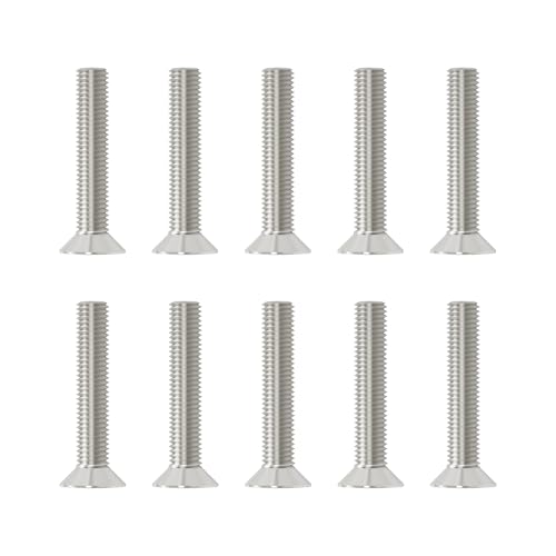 10 Pcs M6x30mm Flat Head Socket Cap Screws,Allen Hex Drive Type, 304 Stainless Steel countersunk Bolt, Full Threaded - size: M6x30mm /10 Pcs