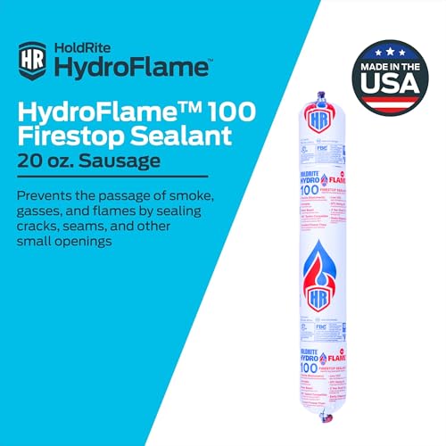 HoldRite HydroFlame 100 Firestop Sealant, 20.2 Ounces, Elastomeric Water Based, HF100-20S - size: 20.2 Oz.