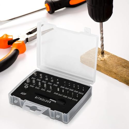 Screw Extractor Set, 22 Pieces Broken Screw Extractor Kit with Magnetic Extension Bit Holder and Socket Adapter, High-Speed Steels, Screw Remover for Screws