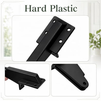 2Pcs Door Jamb Bracket Hardware, Storm Door Closer Bracket Replacement - color: 2 Black