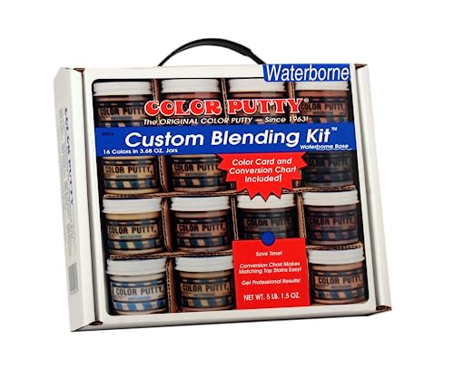 Color Putty Custom Blending Kit, Waterborne, Sixteen 3.68 oz Jars