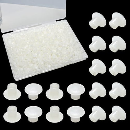 1000Pcs 3/16" Plastic Hole Plugs, Screw Cap Round Button Plug - color: Clear, size: 1000pcs*0.19"(5mm)