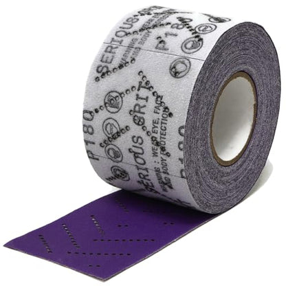 Serious Grit - P180 Grit Ceramic Hook & Loop Sandpaper Roll - 70mm x 12m - size: 180 Grit