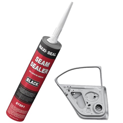 LAUCO Maxi -Seal Polyurethane Seam Sealer Automotive - Black, 10.5oz Tube Durable & Flexible Body Filler - Seam & Joint Compound for Bare/Painted Surfaces - Brushable to Duplicate O.E.M (1 Pack) 87291 - style: 1 Pack