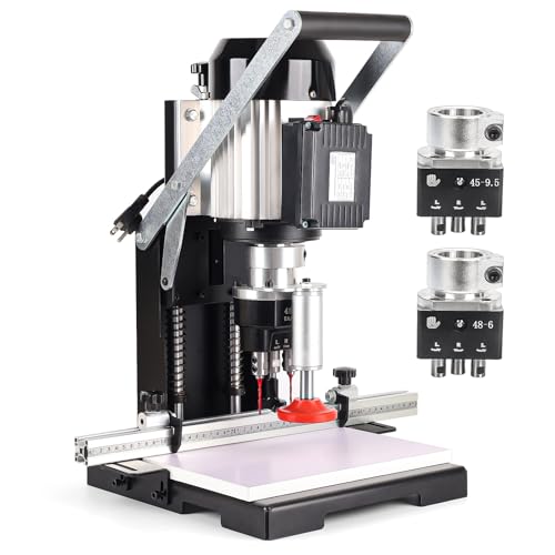 ADWAN Manual Hinge Drilling Machine Woodworking Boring Includes Two Drill Bits 45-9.5 and 48-6 - size: 45-9.5&48-6