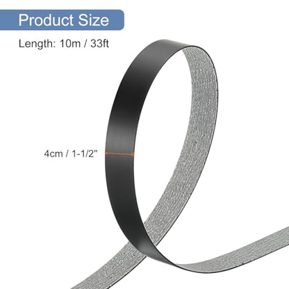uxcell PVC Edge Banding 1 1/2 Inch x 33ft Self-Adhesive Veneer Trim - color: Black Plane, size: 1 1/2 inch x 33ft
