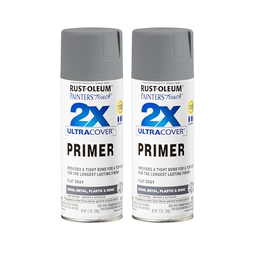 Rust-Oleum Painter's Touch 2X Ultra Cover Primer Spray, Flat Gray