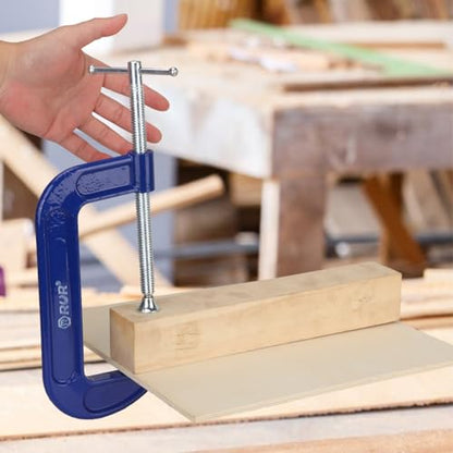 3 Pack 6 Inch Blue C-Clamp, Heavy Duty C Clamps - size: 3 Pack 6 Inch