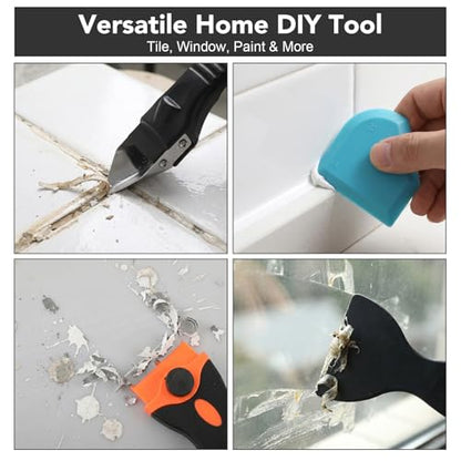 5-In-1 Caulking Tool Kit With Razor Scraper, Silicone Finishing - size: Basic Kit