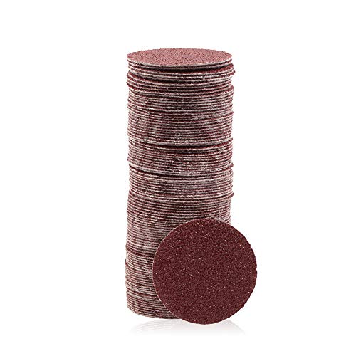 SPEEDWOX 100PCS 2" 40 Grit Sanding Discs, Hook and Loop No Hole Sandpaper - style: 40 Grit