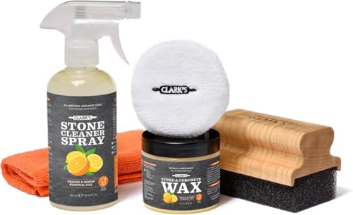 CLARK'S Soapstone & Concrete Wax Cleaner Care Kit, Orange Lemon Scent