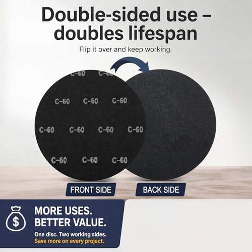 Lounsweer 12Pcs 17" Sanding Screen Disc Mesh Floor Sanding Screen, 60 Grit - style: 60 Grit