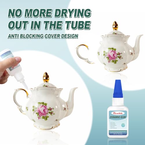Waterproof Ceramic Glue 30g 2 Pack Instant Drying Heat-Resistant Waterproof - size: 60g, style: Ceramic Glue
