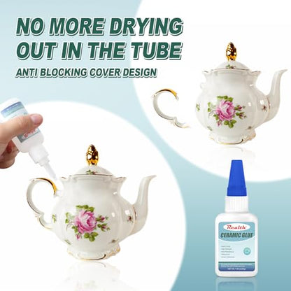 Waterproof Ceramic Glue 30g 2 Pack Instant Drying Heat-Resistant Waterproof - size: 60g, style: Ceramic Glue