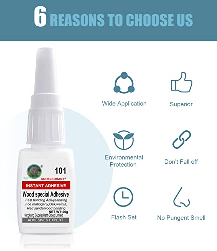 Wood Glue 20g, Wood Adhesive, Instantly Strong Adhesive for bonding Wood, Instant Super Glue for Wood, Oak, Wooden Furniture, Wooden Product, Wooden Crafts, Wood Edge
