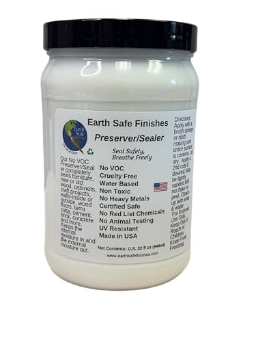 Earth Safe FInishes Preserver Sealer for All Surfaces (Wood, Concrete, Brick, Terra Cotta, etc) Durable, Non Toxic, Non Flammable, No VOC, Made in USA (Preserver/Sealer, Gallon) - size: Gallon