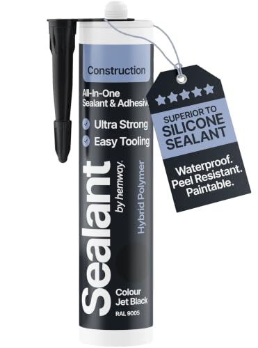 Hemway Construction Jet Black Sealant & Adhesive - 300ml 1 Pack - color: Jet Black