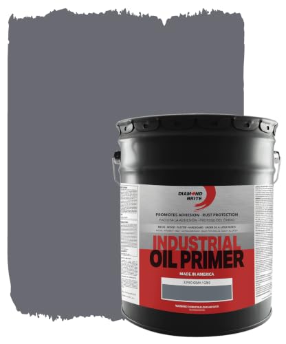 Diamond Brite Industrial Oil Alkyd Primer, Gray, 5 Gallons, 32900-5 - color: Gray Primer, size: 640 Fl Oz (Pack of 1)