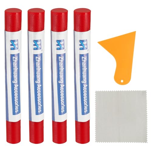 uxcell 4Pcs Wood Filler Sticks,Wood Repair Kit,Red - color: Red