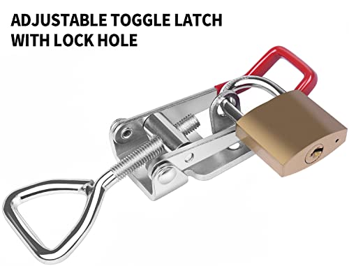 Vicuna R 4003 Heavy Duty Toggle Latch Clamp, Large Adjustable Pull Latch - style: 4003-4PK