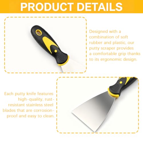 1pcs 2in Putty Knife Scraper Spackle Knife Tool for Repairing Drywall - size: 2 in