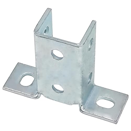 Strut Channel Bracket Angle Wing for 1/2" Bolt in 1 5/8" Uni/strut, 6 Pack - size: 8 Hole Wing Shape