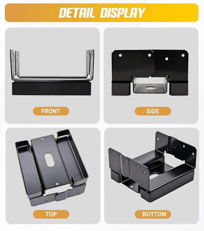 10 PCS 6x6 Post Base for Concrete,Brackets for Wood Posts,Heavy Duty Powder Coating Rust Prevention,Suitable for Deck terraces/pavilions/Steps/Fences Post Anchor Base - size: 6*6(10pcs)