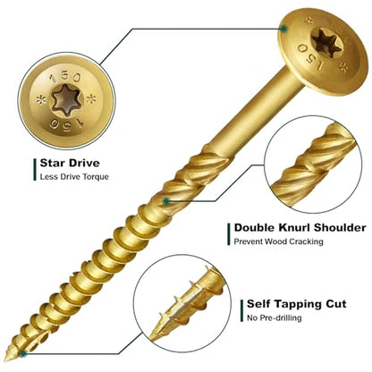 FMhotu Lag Screws, 5/16" x 12" Structural Screws - size: 5/16" x 12"