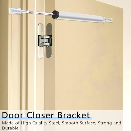 Reinforced Storm Door Closer Bracket, Screen Door Closer Replacement Part, Compatible with Andersen, Emco, Larson,Pella,40201 Door Repair Kit, for Wind Protection and Protecting Doors (White) - style: White