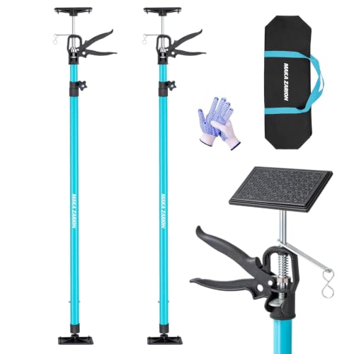 Steel Cabinet Jacks for Installing Cabinets, Adjustable Support Pole Jack 13.8-23.6 in, 3rd Hand Support System Load 154LB, Perfect for Cabinet Lift Installation Tools (45.2-115.2 in, 2-Pack) - size: 45.2-115.2 in, 2-Pack
