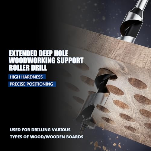 9Pcs Long Auger Drill Bit Set for Wood, 1/4"-7/8"