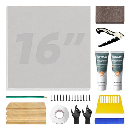 Drywall Repair Kit with 16"x16" Panel - Large Hole & Ceiling Patch - style: 16" Professional Kit