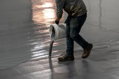 Epoxy Resin Coating 3 Gallon Kit - Light Gray - Standard Cure Speed - for Floors, Counter Tops, Garages & More -100% Solids -2 Components - Self Leveling, Chemical Resistant, Solvent-Free - color: Light Gray
