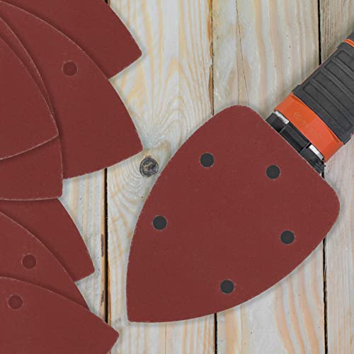 60 Pcs 400 Grit Mouse Detail Sander Sandpaper, Aluminum Oxide Mouse Sander Pads 5 Hole Palm Sander Pads Sanding Sheets for 140mm Mouse Sander - size: 400 Grit