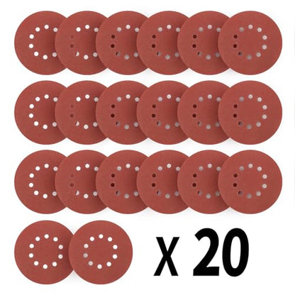 9 Inch 10 Hole Sanding Discs 240 Grit 20Pack Hook and Loop Disc - style: 10 hole-240 Grit